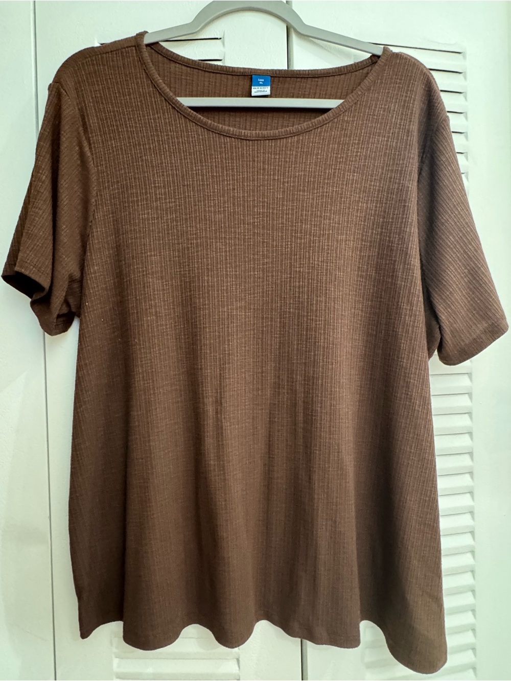 Old Navy Brown Ribbed Short-Sleeve Tee